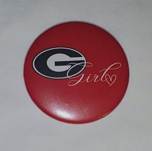 GAME DAY Georgia Girl - University Of Georgia Bulldogs Button 2.25 inches - New